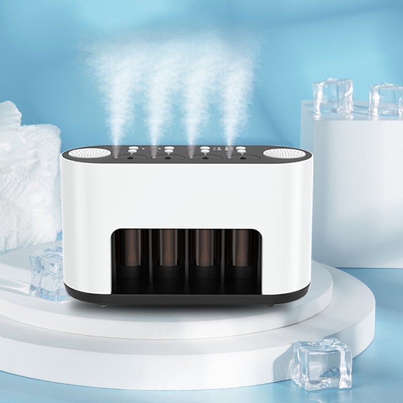 Smart Air Purifier With Essential oil Aroma diffuser Four Nozzles mist maker LED Light music speaker portable car oil diffusers