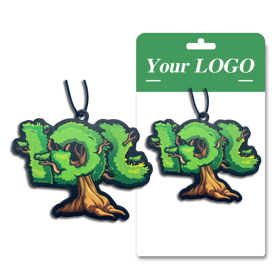 Custom logo cute design car air freshener hanging paper personalized different scent air refreshner fragrance gift