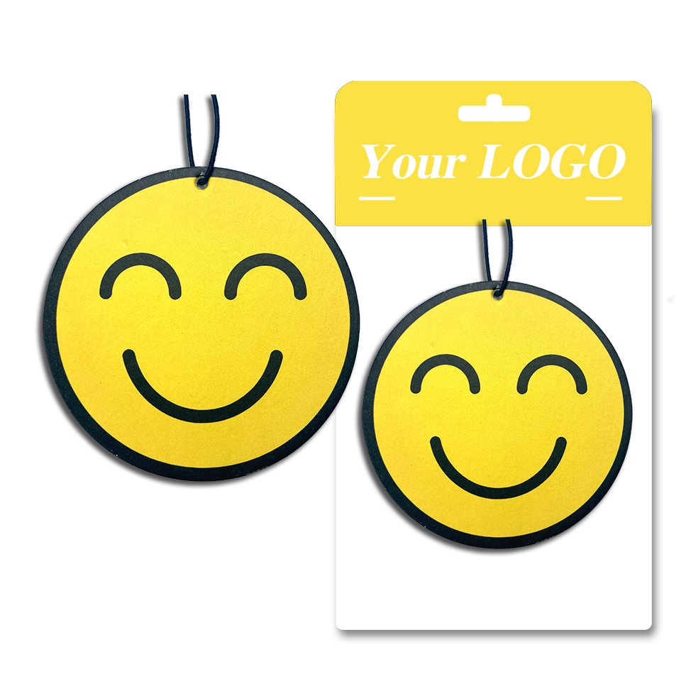 Custom logo cute design car air freshener hanging paper personalized different scent air refreshner fragrance gift