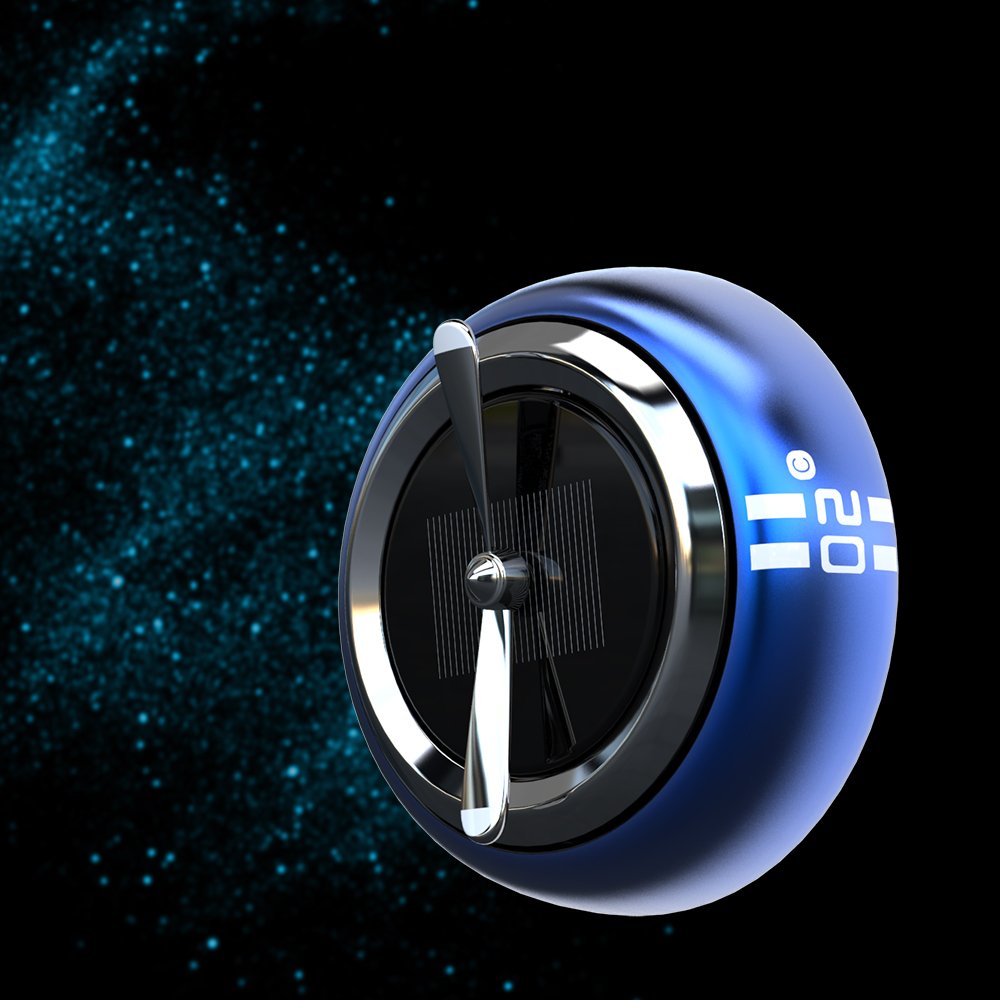 Car Interior Accessories Metal Alloy Solar Fan Car Freshener Dashboard Car Perfume Aroma with Refilling Fragrance