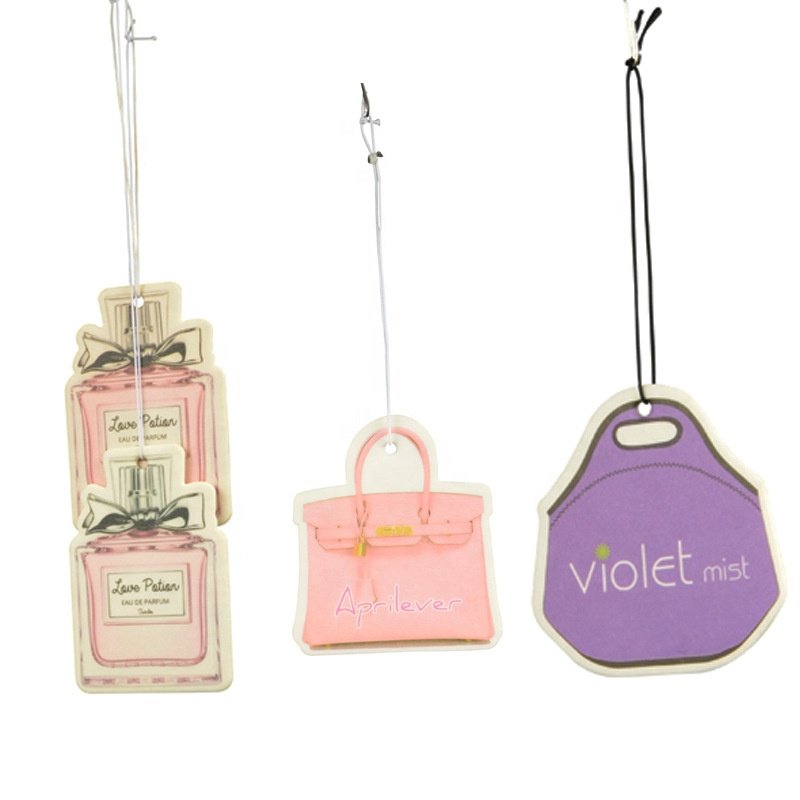 Hanging Car Air Freshener Paper Customize Logo Scent Fragrance Wholesale Perfume Air Fresheners
