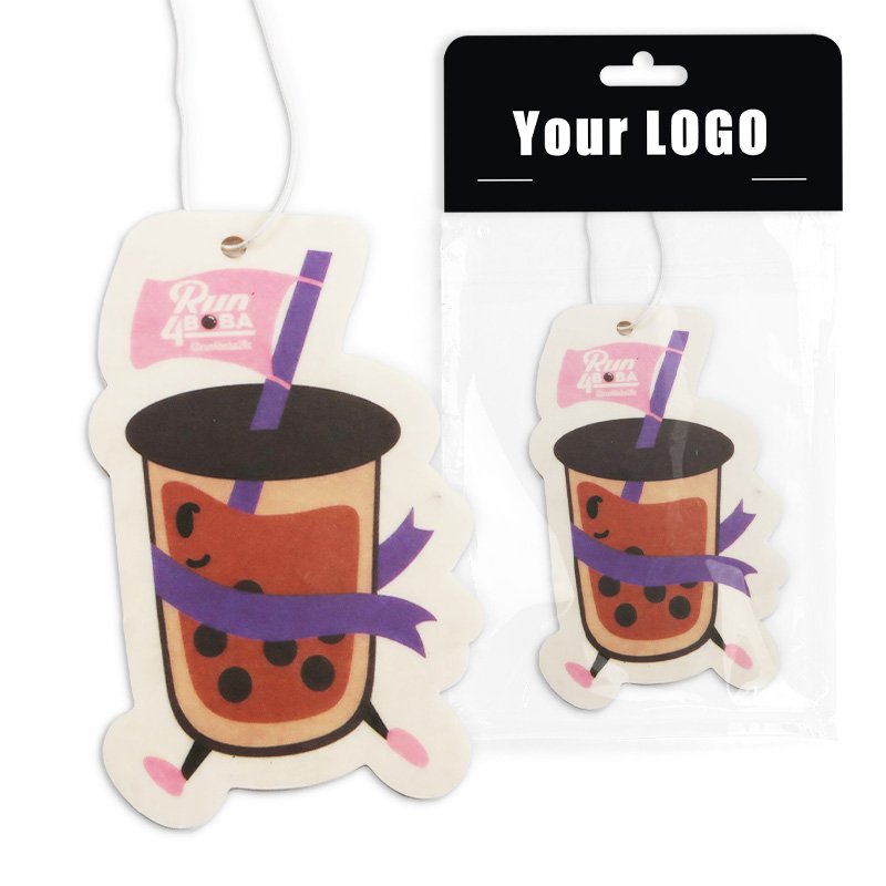 2024 luxury cotton paper printed car air freshener sublimation logo packaging box