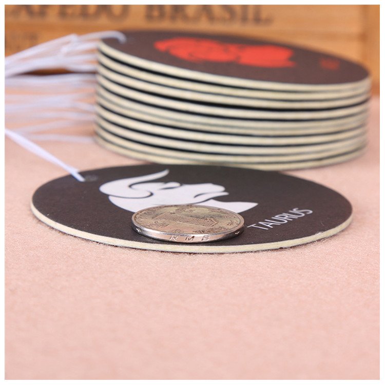 Perfume shape custom air freshener paper car