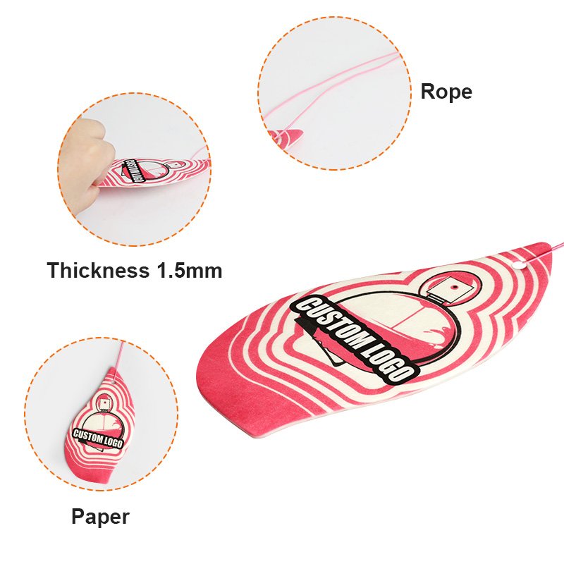 Factory Price Car Hanging Freshener Refresher Aromatherapy Diffuser Paper Air Freshener Car Custom Logo