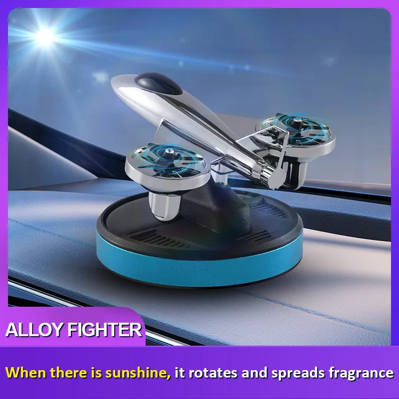 Solar Powered Car Perfume Rotating Car Freshener and Aromatherapy Vent Clip