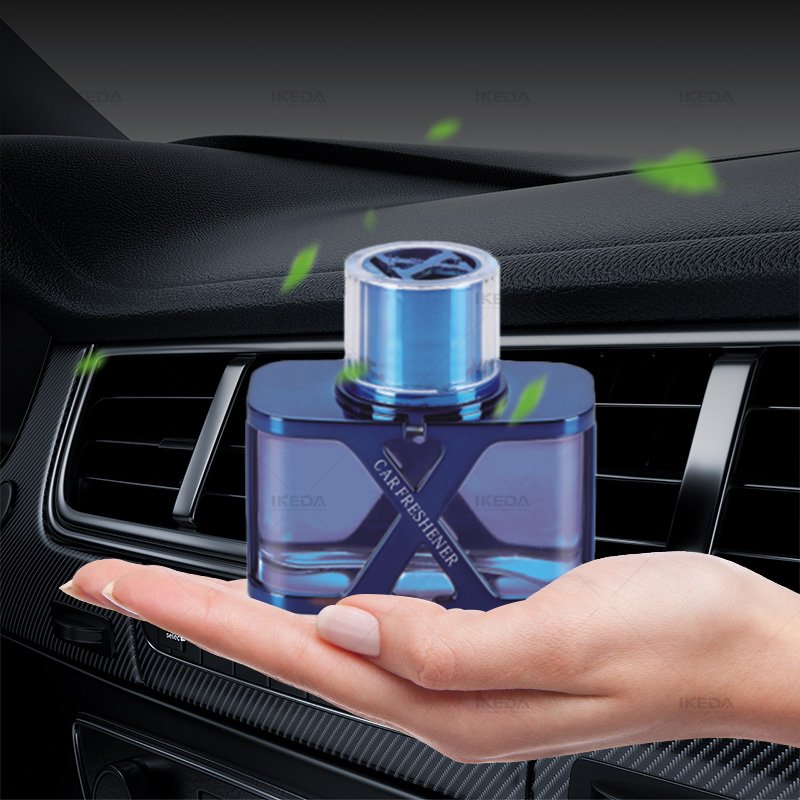 Car air freshener truck branded glass container custom logo scented car air freshener perfume