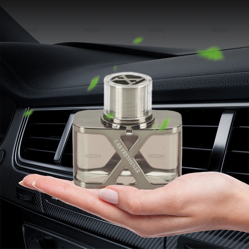 Car air freshener truck branded glass container custom logo scented car air freshener perfume