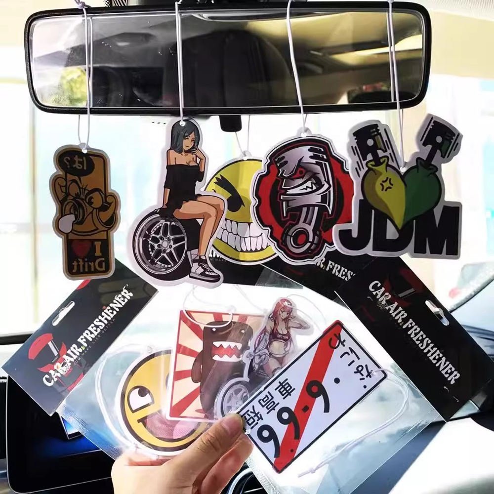 Popular Distributor Optional Fragrance Smell Hanging Paper Air Freshener For Car With Blind Box