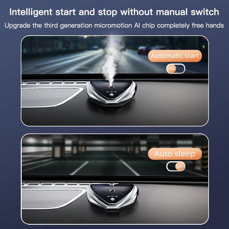 Smart Car Air Fresheners Adjustable Concentration Auto On/Off Car Aromatherapy with Number Plate