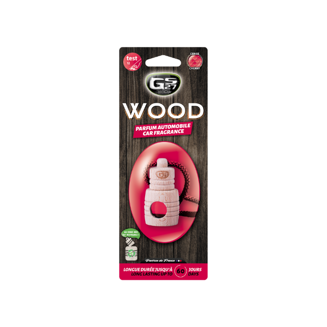 GS27 Premium Air Freshener DEOCAR WOOD Cerise French Fragrance Modern Glass Car Perfume Clip Vent Home Placement Liquid Type