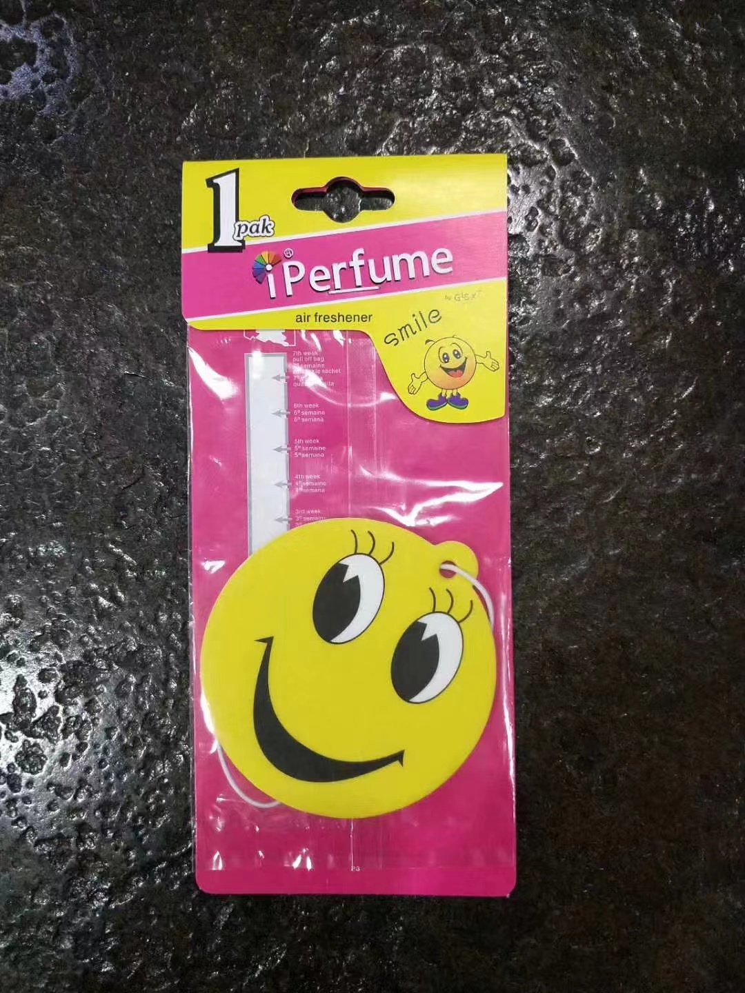 YeS Natural Scent Car Air Freshener Auto Smile Paper Vanilla Scent circle Shape Fragrance Interior Accessories