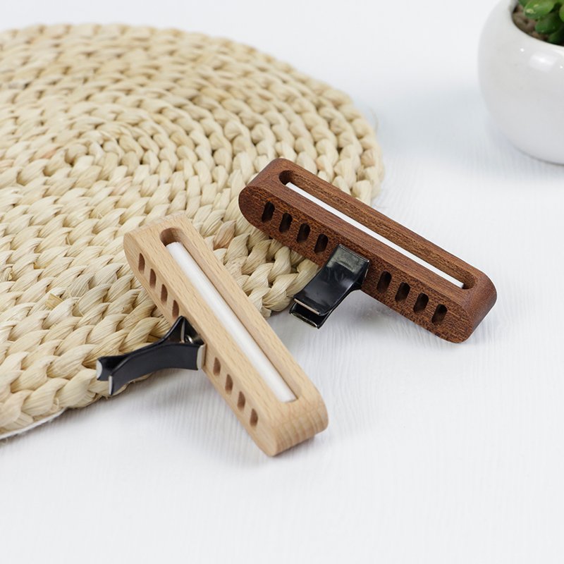 Essential Oils Diffusers Wood+Metal Car Fragrance Diffuser Vent Clip Cars Air Freshener Per Clamp Aromatherapy Oil With Refill