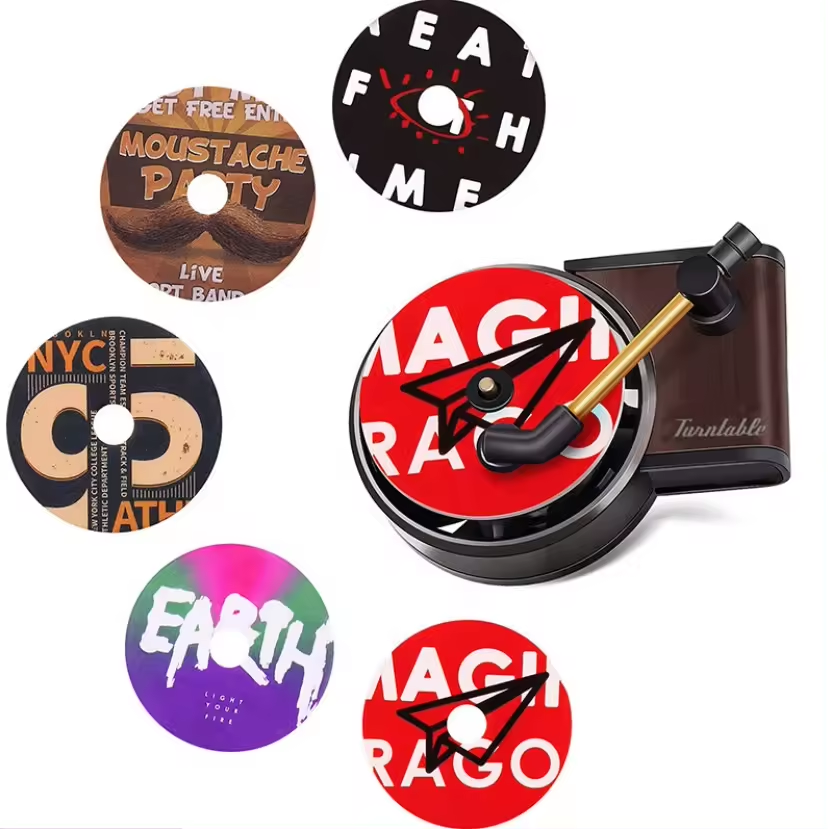 Retro record player Car accessories Decorative album cover Car perfume Car air freshener