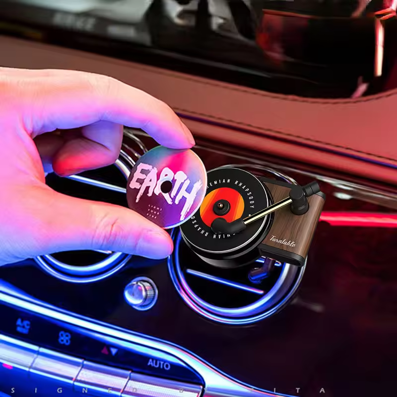 Retro record player Car accessories Decorative album cover Car perfume Car air freshener