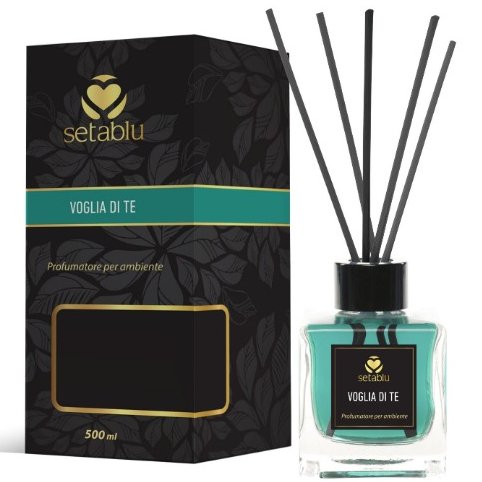 Voglia Di Te 500ml Reed Diffuser Colorful Liquid in Glass Bottle for Home & Car Private Label by Turkish Manufacturer