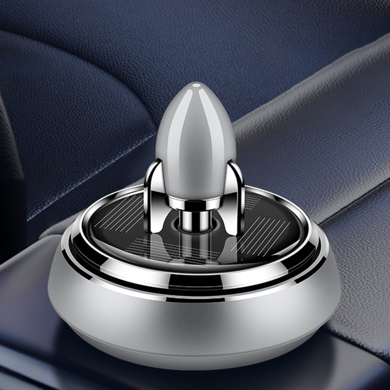 1set Car Solar Rocket Aromatherapy Car Rotating Aromatherapy Creative Purifying Air Freshene Car Perfume Decoration Accessories
