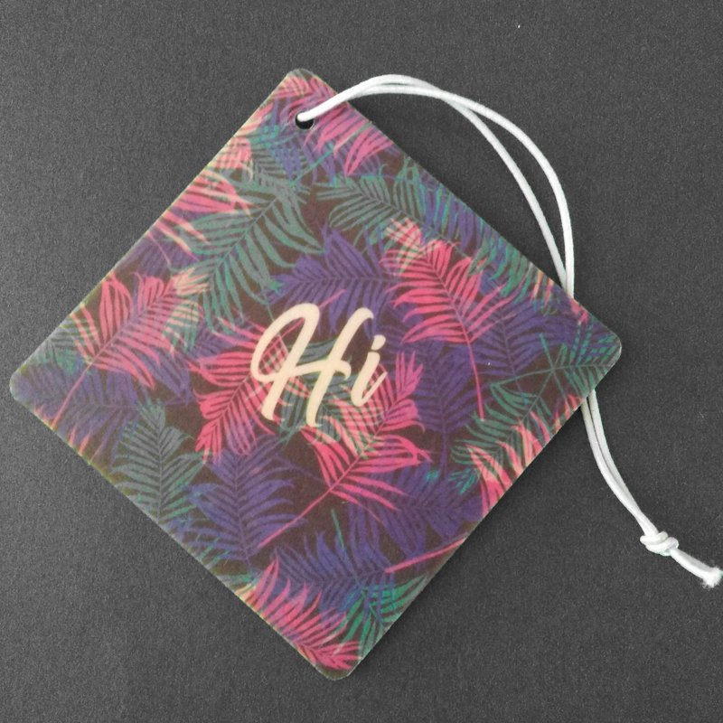 Customized Size Scent Perfume Hanging Paper Car Air Freshener Custom OEM Logo Krell Design Fragrance Origin Type Washroom Shape