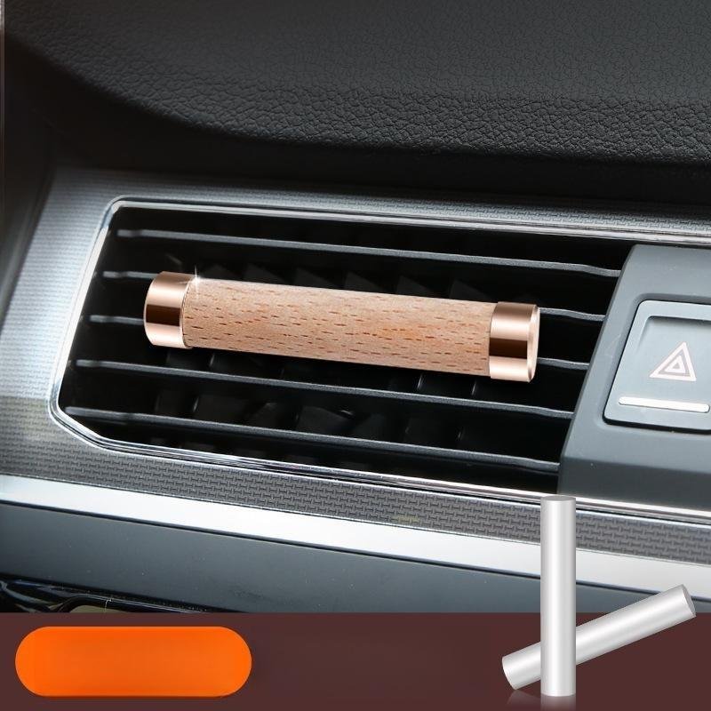 Custom logo wood car perfume vent clip freshener for air conditioner