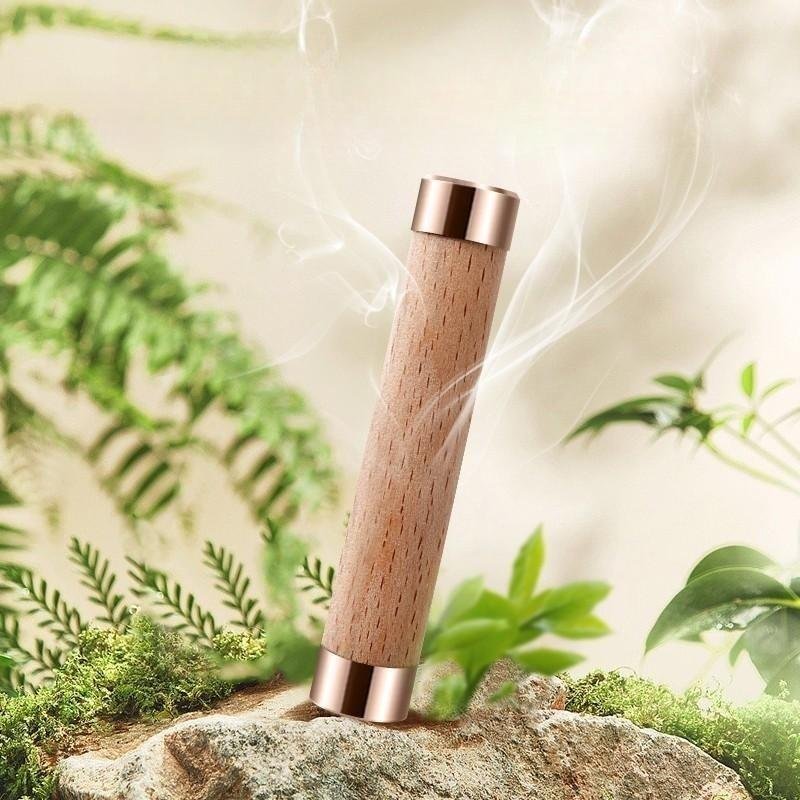 Custom logo wood car perfume vent clip freshener for air conditioner