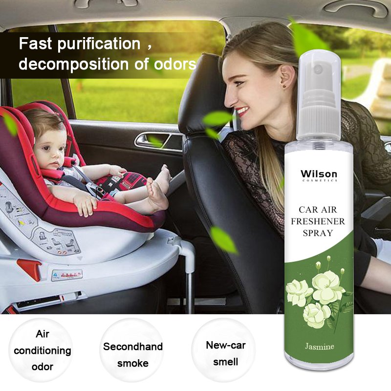 Scent and Color customized Ordinary plastic packing material car air freshener spray Manufacture body spray mist for woman