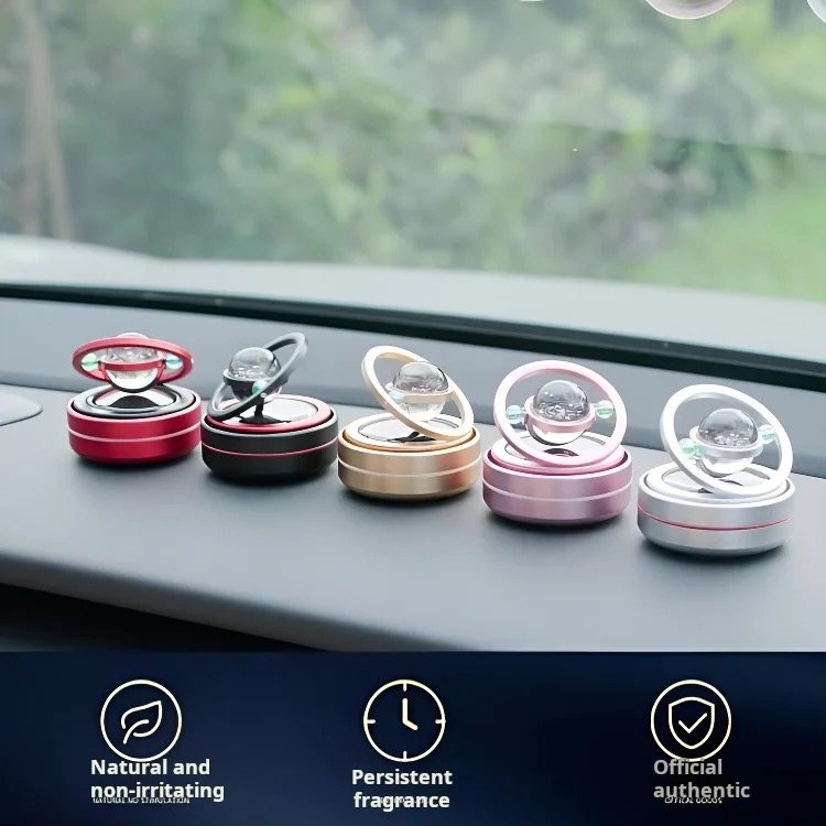 Wholesale hot selling style solar planet rotating ornaments car interior decorations deodorizing car aromatherapy