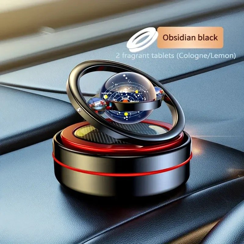 Wholesale hot selling style solar planet rotating ornaments car interior decorations deodorizing car aromatherapy