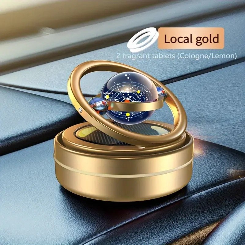 Wholesale hot selling style solar planet rotating ornaments car interior decorations deodorizing car aromatherapy