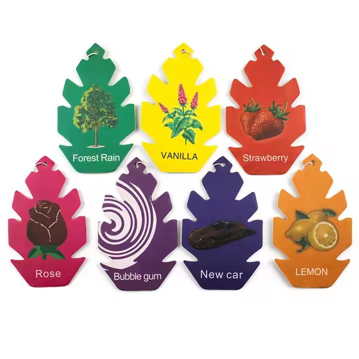 Air freshener logo double scent car odor fast delivery time custom paper car