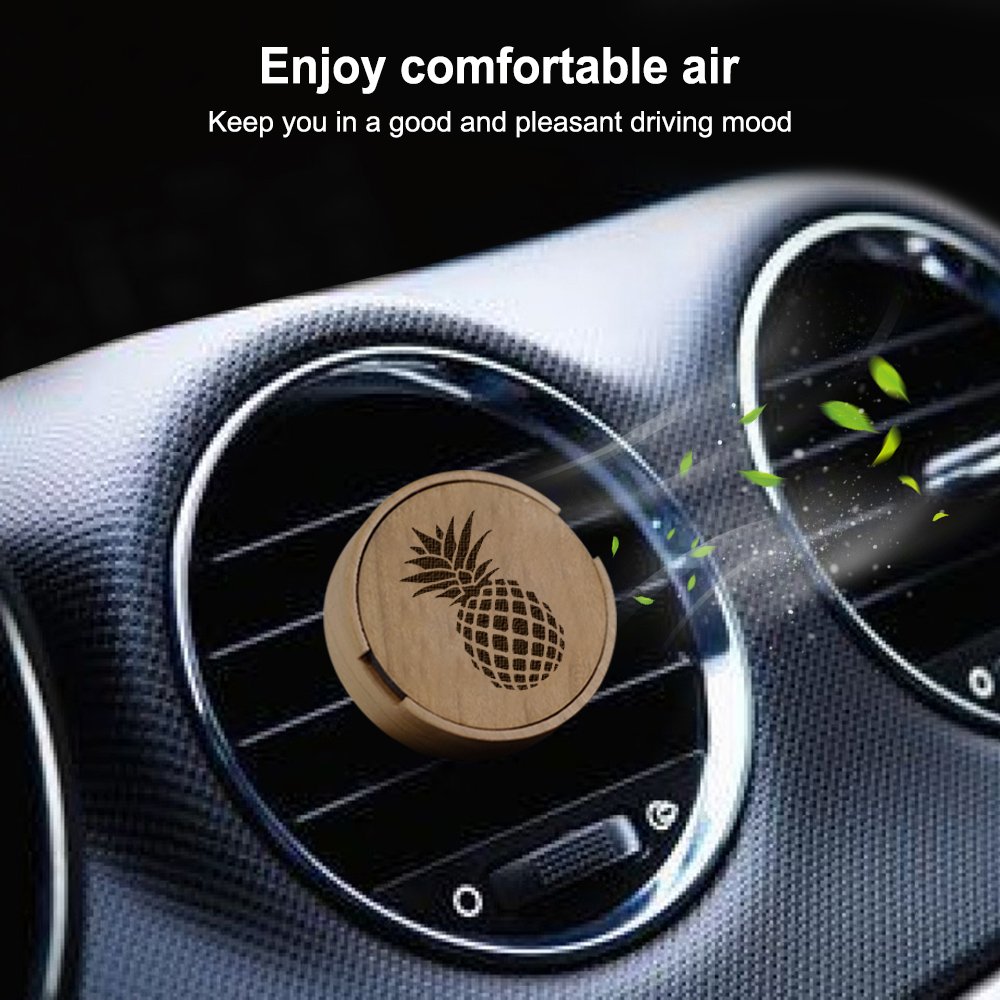 Custom Logo Luxury Aromatic Wood Diffuser Black Walnut Wood Car Perfume Diffuser Clip For Gift