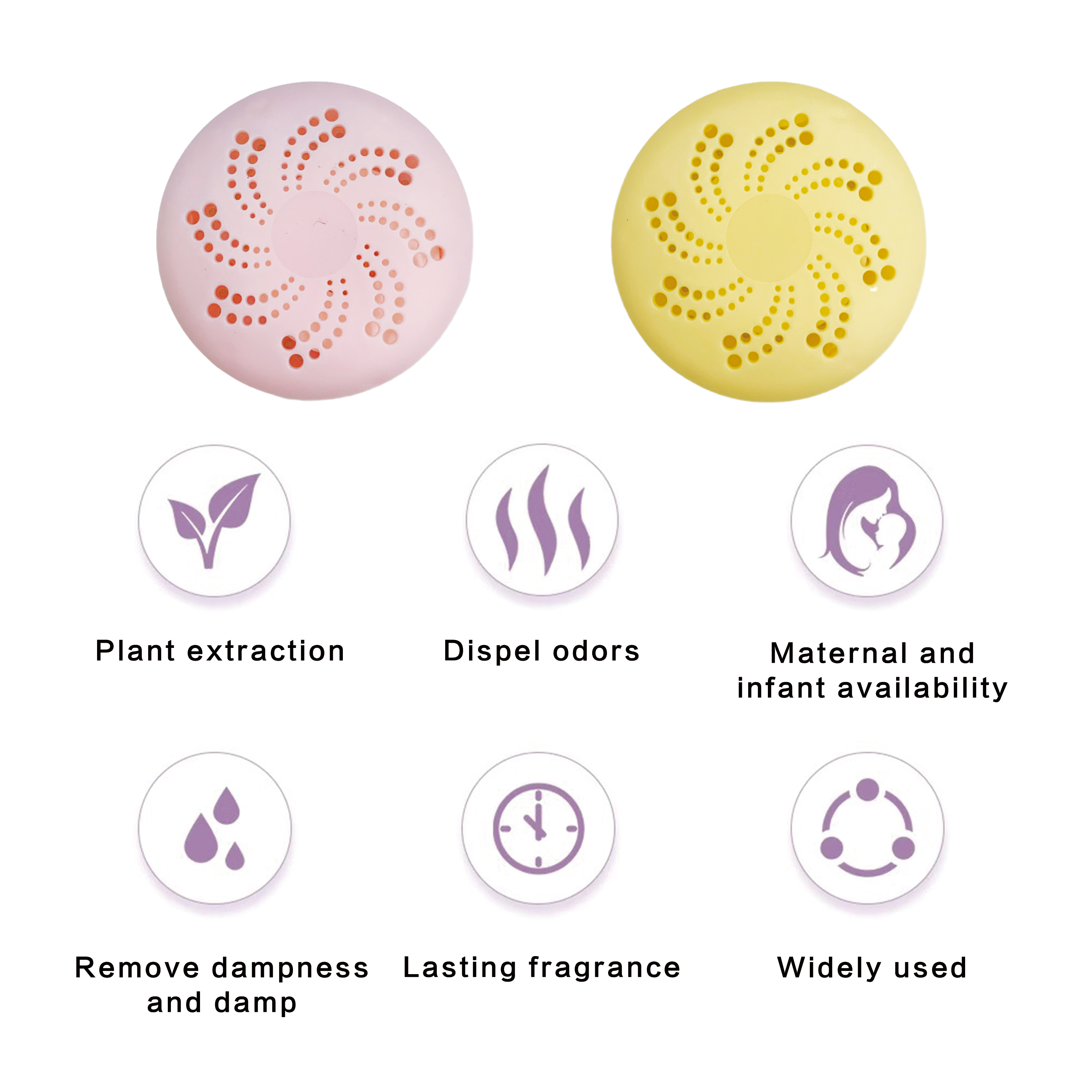 Solid Natural Fragrance Air Freshener Effective Deodorant for Cars Bathrooms Indoors & Refrigerators Smell Remover Stocked