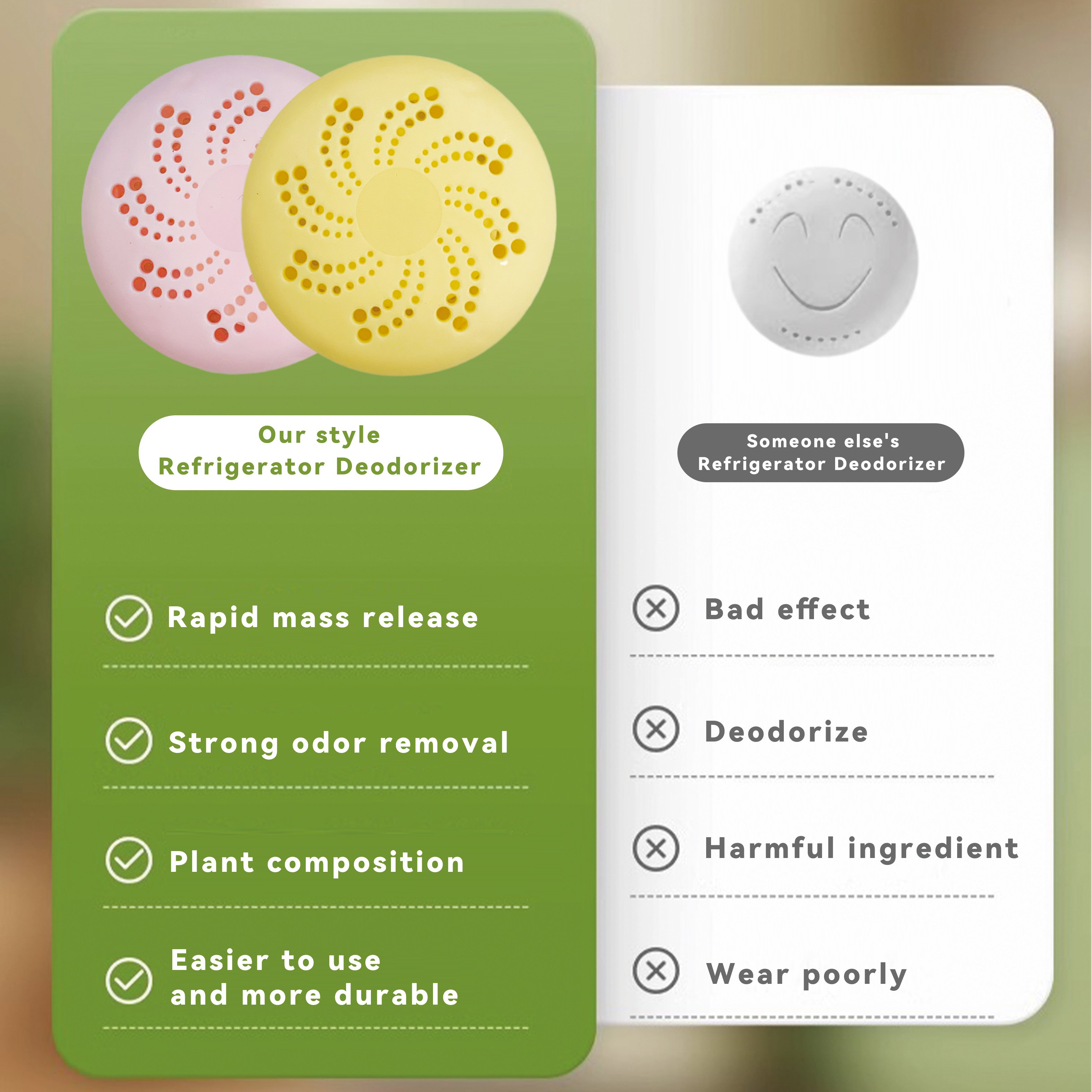 Solid Natural Fragrance Air Freshener Effective Deodorant for Cars Bathrooms Indoors & Refrigerators Smell Remover Stocked
