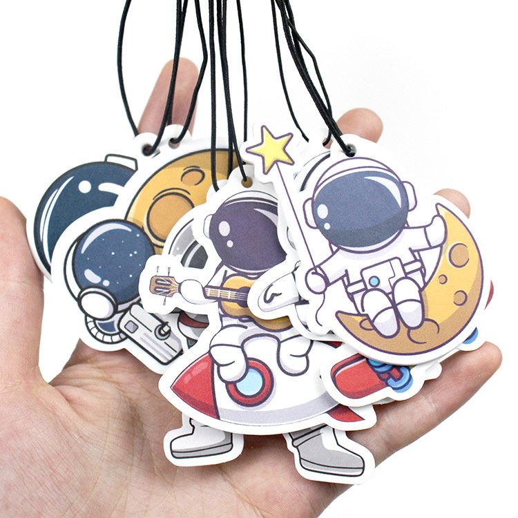 2024 all scents long lasting air freshener custom package backing cards print cartoon refresh paper car air fresheners