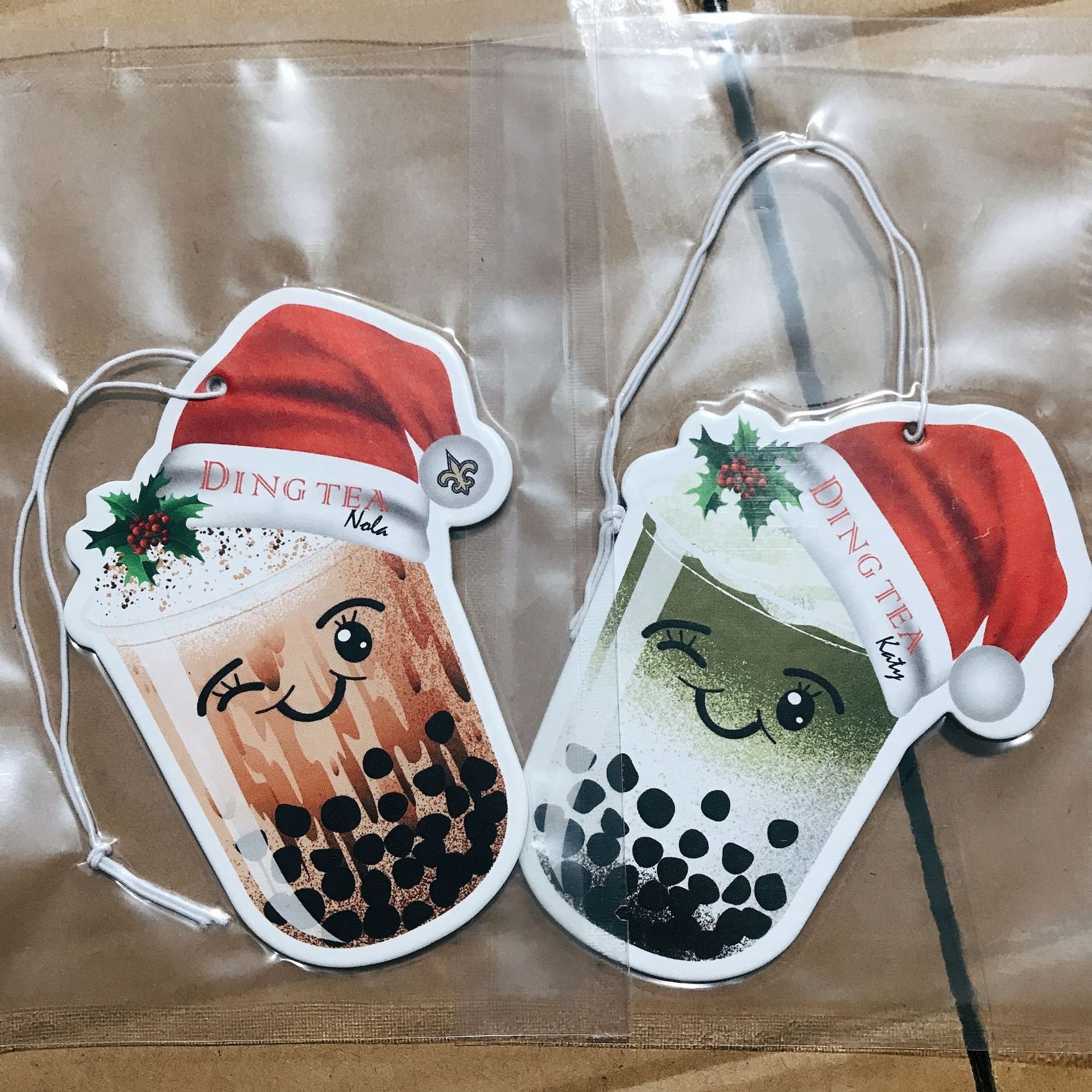 2024 all scents long lasting air freshener custom package backing cards print cartoon refresh paper car air fresheners