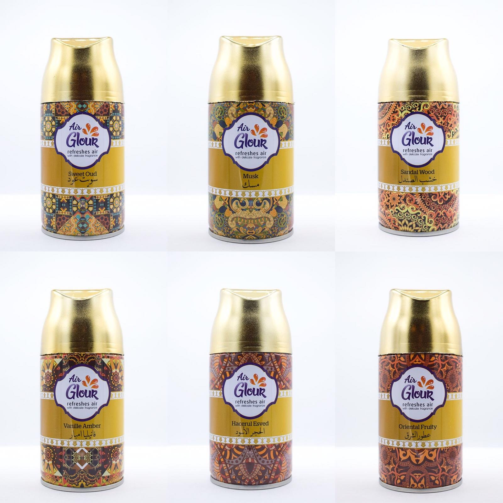 Eco-Friendly 250ml Air Glour Air Freshener with Oriental Fruity Fragrance Spray Pattern Car Usage Wholesale Turkey Manufacturer