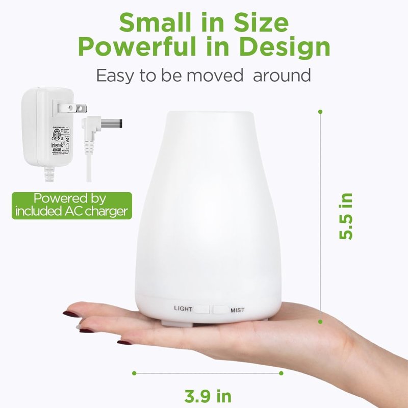 New Style 100ML Aromatic Essential Oil Ultrasonic Diffuser with RGB Night Light 5-in-1 Scent Diffuser with 2 Mist Mode for Car