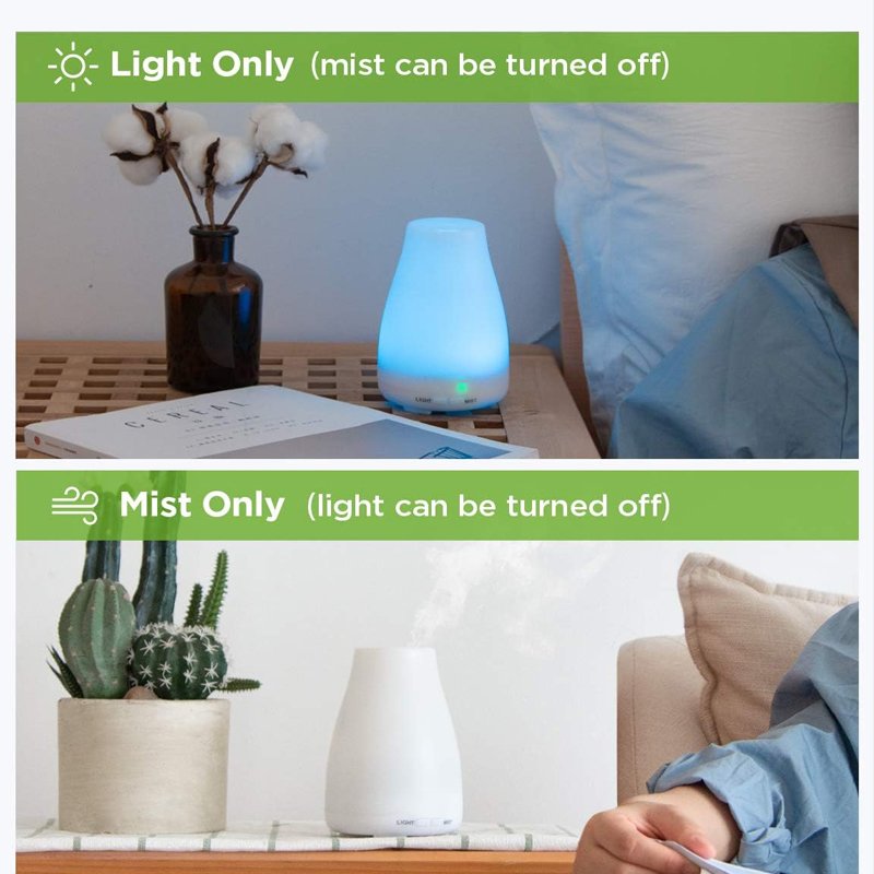 New Style 100ML Aromatic Essential Oil Ultrasonic Diffuser with RGB Night Light 5-in-1 Scent Diffuser with 2 Mist Mode for Car