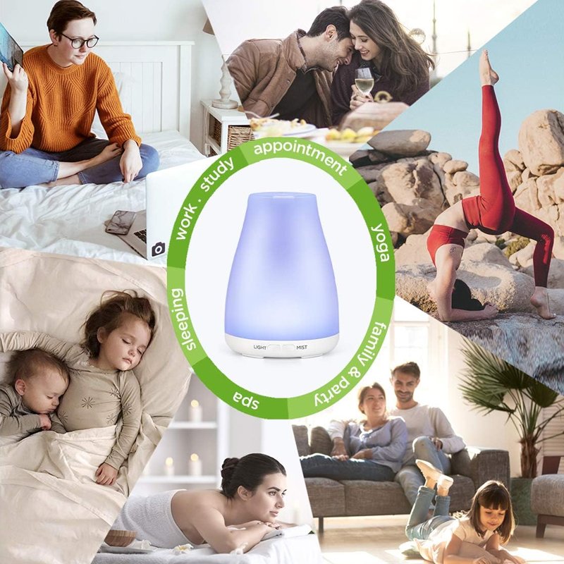 New Style 100ML Aromatic Essential Oil Ultrasonic Diffuser with RGB Night Light 5-in-1 Scent Diffuser with 2 Mist Mode for Car
