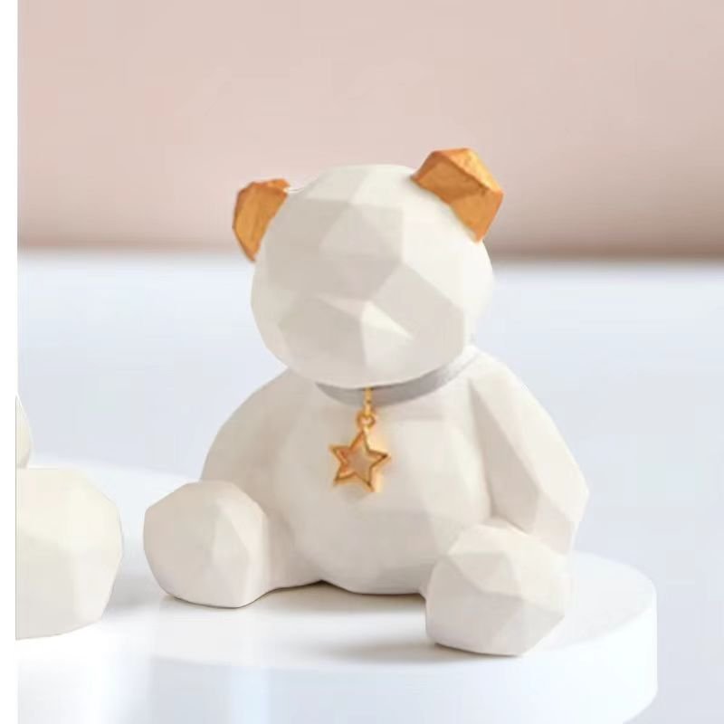 Factory wholesale geometric bear automobile home decoration aromatherapy ceramic Aromatherapy gypsum essential oil diffuser