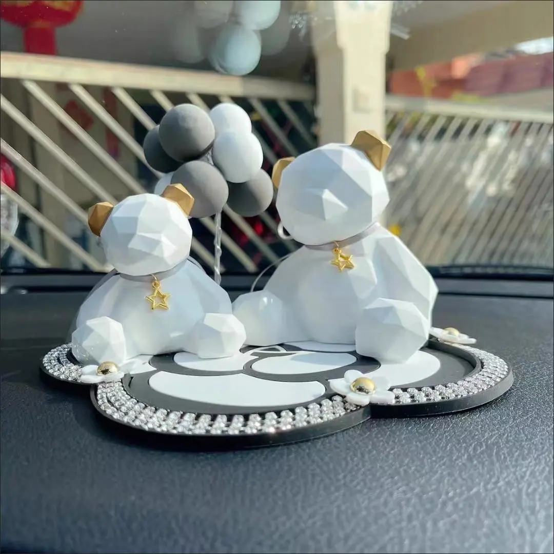 Factory wholesale geometric bear automobile home decoration aromatherapy ceramic Aromatherapy gypsum essential oil diffuser