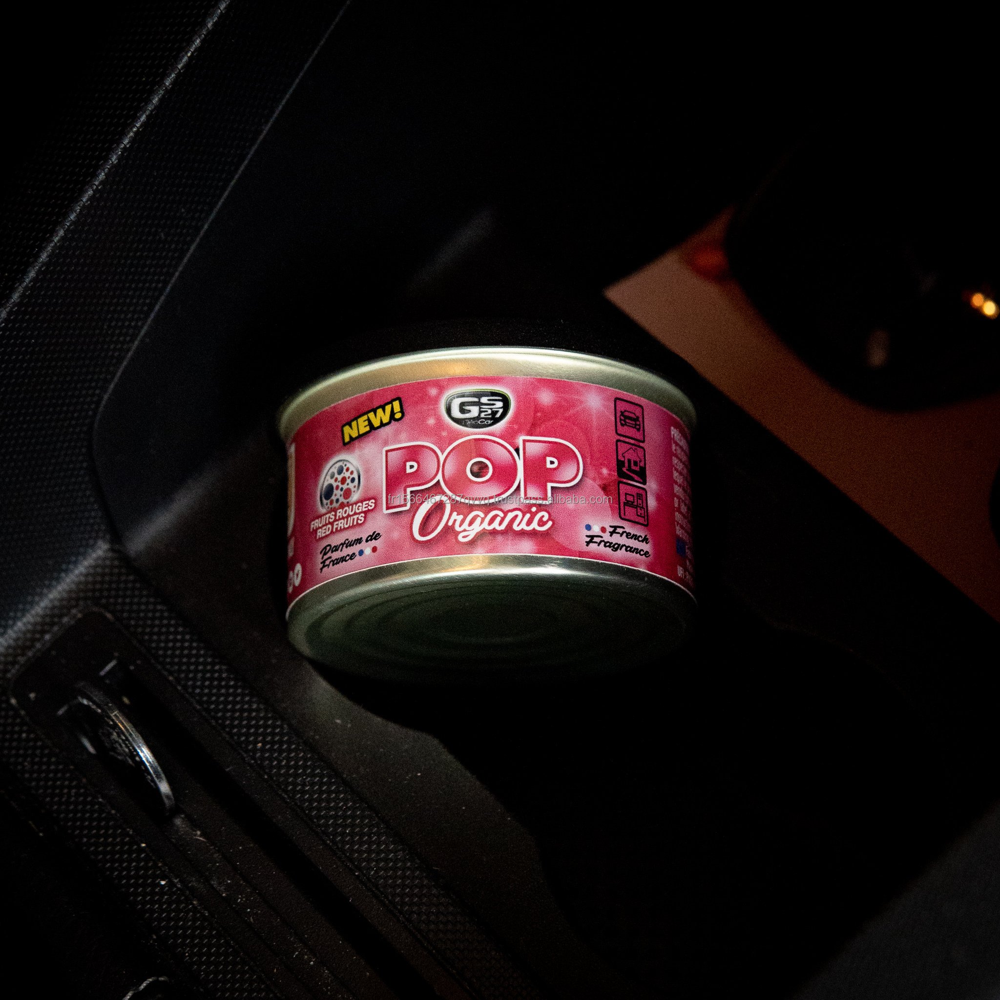 GS27 Premium Solid Perfume Type Air Freshener Luxury Car Vent Home Placement with POP ORGANIC Red Fruits French Fragrance DEOCAR