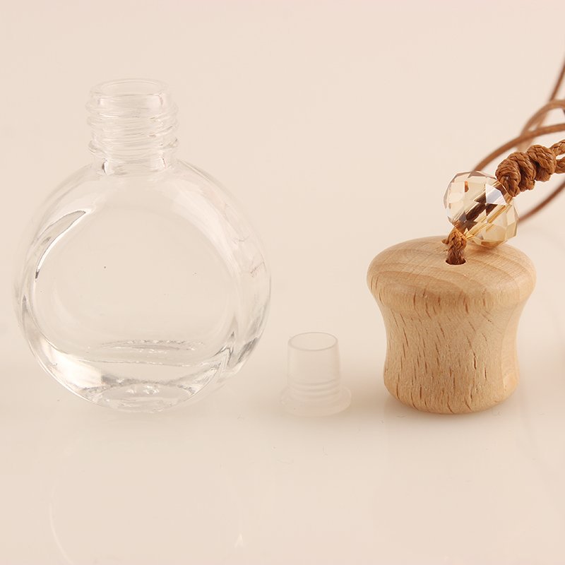 High Waist Car Air Freshener with Crystal Bead & Heart Pattern Aromatherapy Perfume Bottle Essential Car Supplies