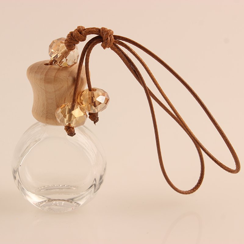 High Waist Car Air Freshener with Crystal Bead & Heart Pattern Aromatherapy Perfume Bottle Essential Car Supplies