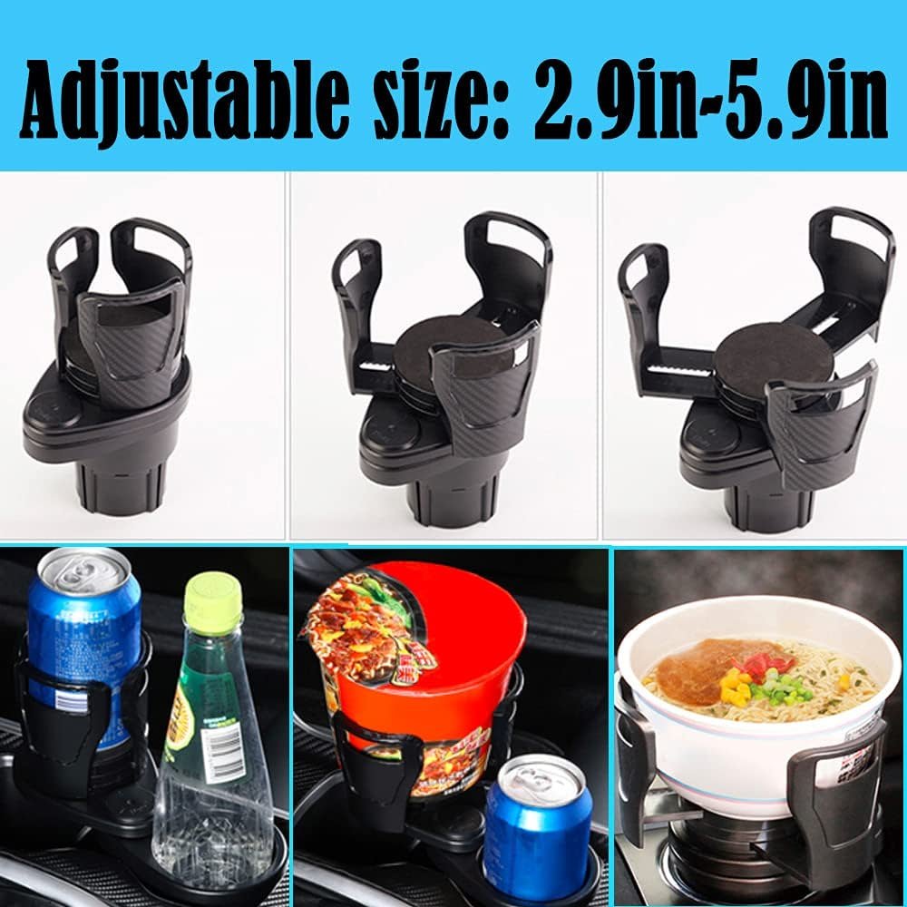 New Arrivals 360 Degree Rotating Car Cup Organizer 2 In 1 Expander Holder Car Cup Holder