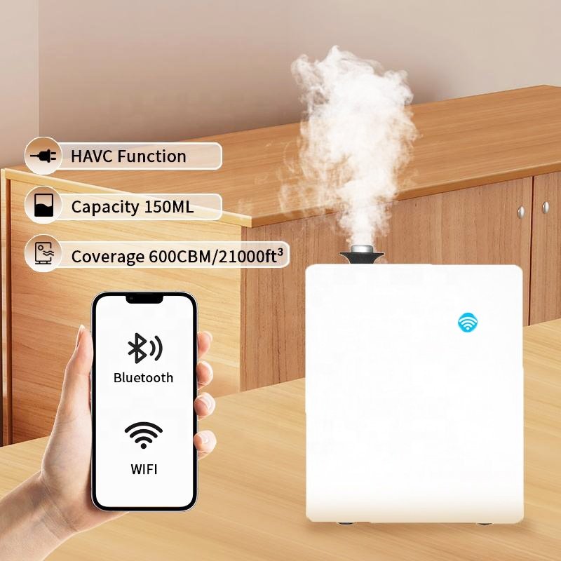 Aroma Diffuser Commercial Wall Mounted Nebulizer Essential Oil Air Scent Machine HVAC Diffuser Air Fresheners With WIFI