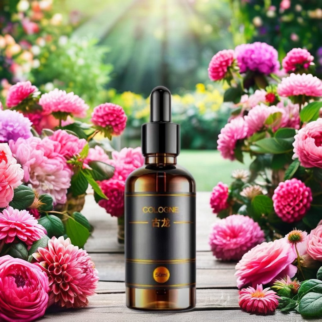 Luxury 50ml Car Air Freshener Modern Metal Car Perfume with Flower Pattern High-end Fragrance Oil in Luxury Bottle