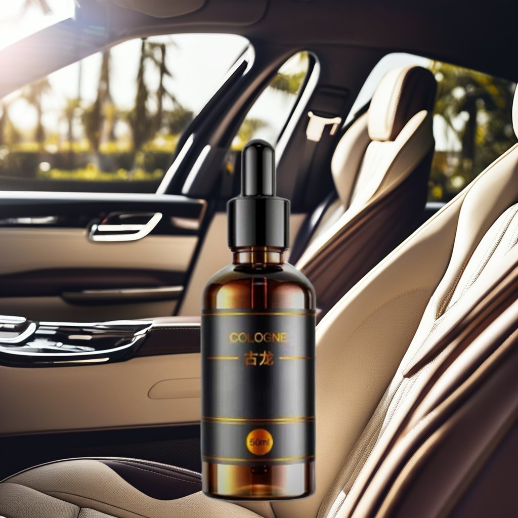 Luxury 50ml Car Air Freshener Modern Metal Car Perfume with Flower Pattern High-end Fragrance Oil in Luxury Bottle