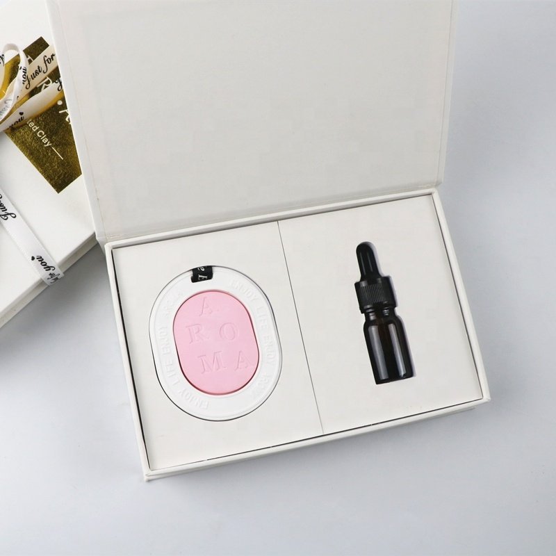 Wholesale Perfume Gift Hanging Scented Ceramic Flower Aroma Plaster Wardrobe Air Freshener Fragrance Essential Oil Diffuser