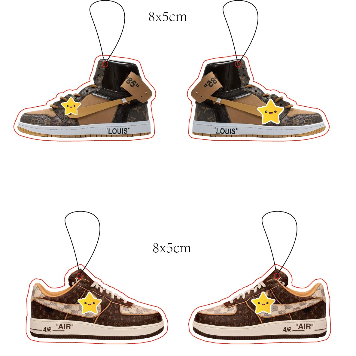 Spot wholesale AJ shoe sneaker mini ornaments car rearview mirror different perfume car air freshener
