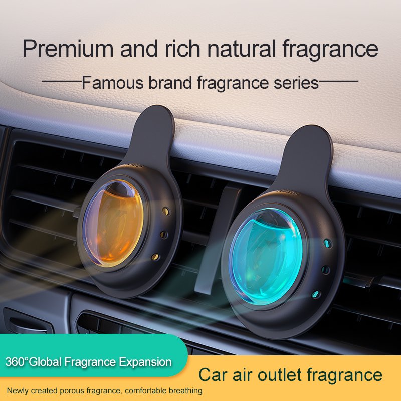 China factory car air freshener conditioning outlet clips natural odor perfume round breathable film custom perfume fragrance