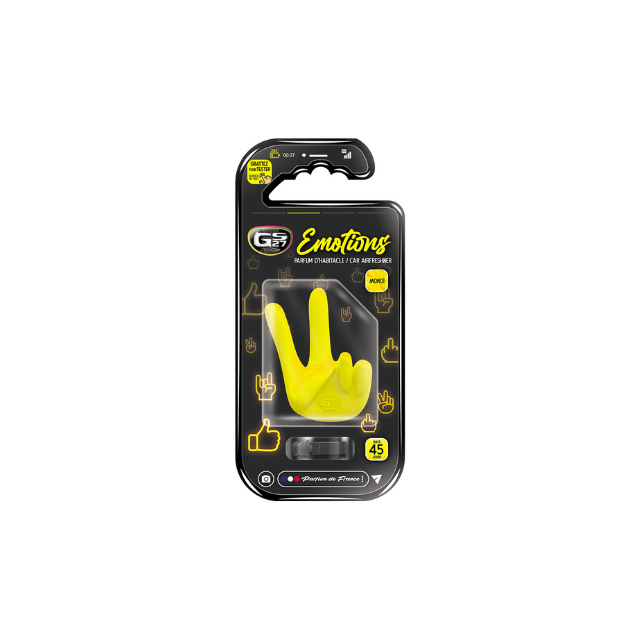 GS27 Premium French Fragrance Air Freshener DEOCAR EMOTIONS Monoi Yellow Car Perfume Vent & Home Placement Bottle